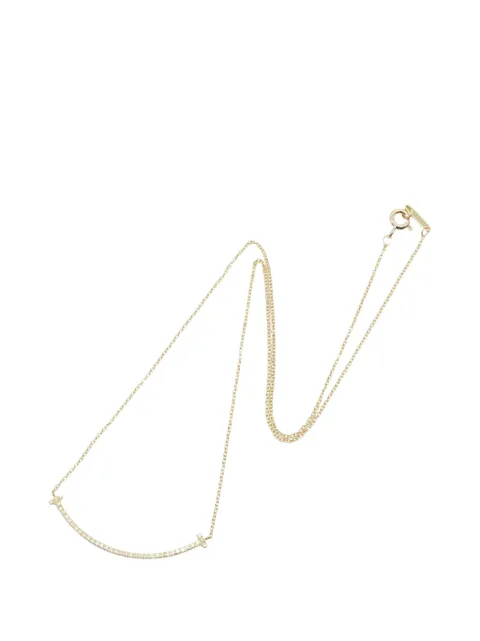 Tiffany & Co. Pre-Owned 2010s T Smile diamond necklace Gold 1089808