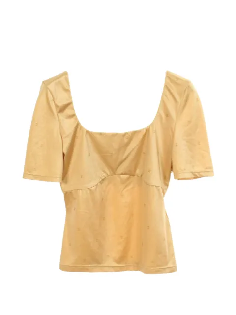 CHANEL Pre-Owned 1986-1988 Coco Mark blouse Yellow 1088193