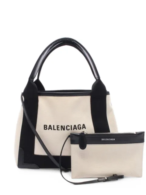 Balenciaga Pre-Owned 2000s Navy Cabas tote bag Neutrals 1090866
