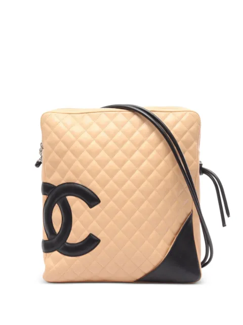 CHANEL Pre-Owned 2003-2004 large Cambon line shoulder bag Neutrals 10903348976315