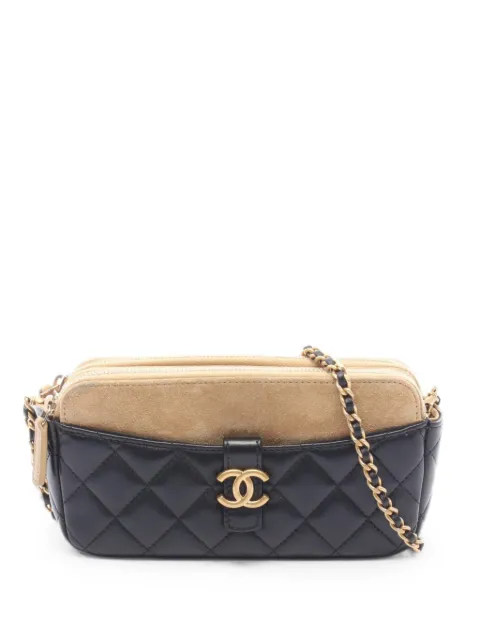 CHANEL Pre-Owned matelassé chain wallet Black 1091861GHEAE2A0