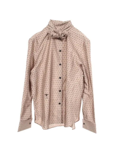 Christian Dior Pre-Owned 2010s ruffled blouse Neutrals 1088234