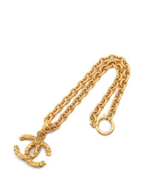 CHANEL Pre-Owned 1993 Coco Mark necklace Gold 108697593A