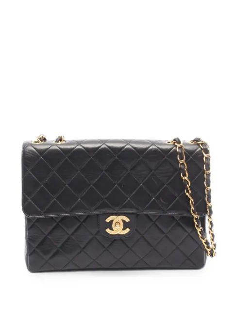 CHANEL Pre-Owned 1996-1997 Decamatlassé chain shoulder bag Black 10918274192379