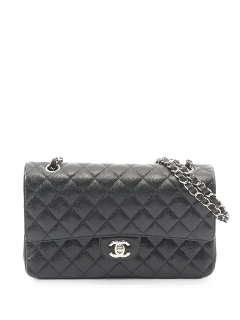 CHANEL Pre-Owned 2019 Double Flap matelassé leather shoulder bag Black 109186029424687