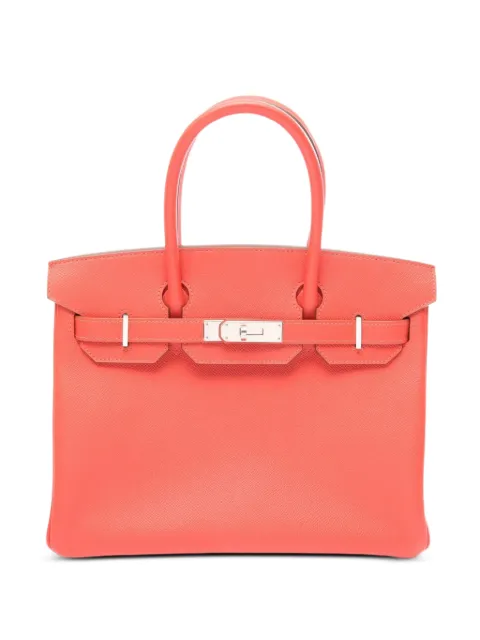 Hermès Pre-Owned 2010s 30 Birkin Epsom-leather tote bag Orange 1090695T