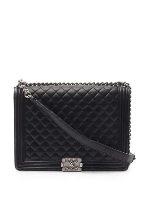 CHANEL Pre-Owned 2015-2016 Boy quilted shoulder bag Black 109166521303671