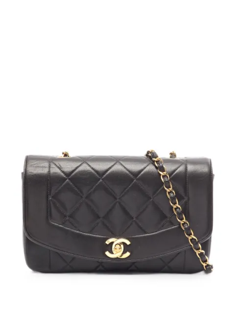 CHANEL Pre-Owned 1991-1994 Matelassé Diana flap shoulder bag Black 10903242706936