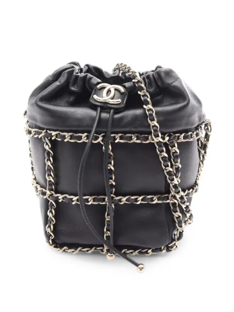 CHANEL Pre-Owned 2020-2021 Coco Mark bucket bag Black 109148430881898