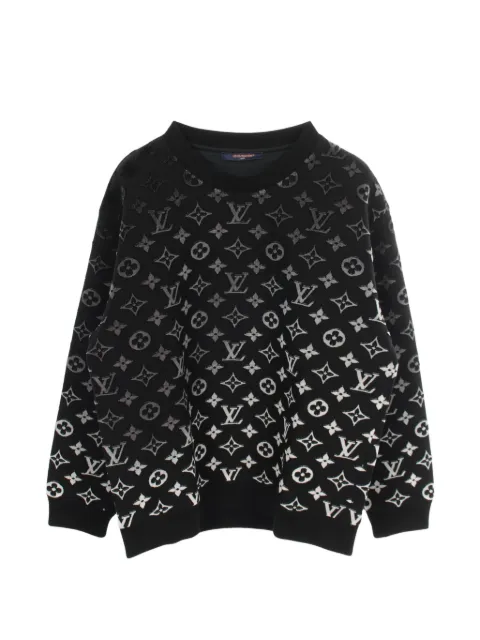Louis Vuitton Pre-Owned 2010s Monogram Gradation cotton sweater Black 1088049