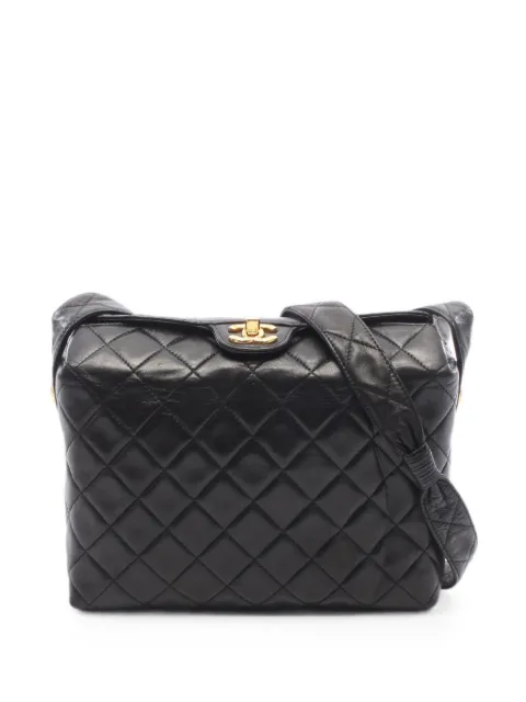 CHANEL Pre-Owned 1991-1994 matelassé crossbody bag Black 10916412662142
