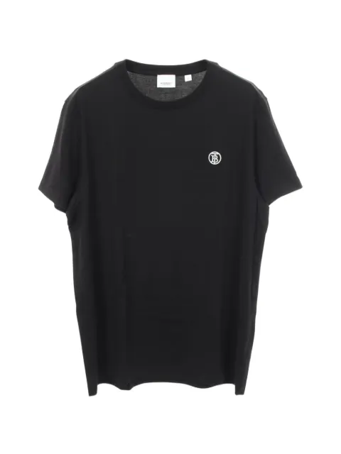 Burberry Pre-Owned 2000s logo-embroidered T-shirt Black 1082733