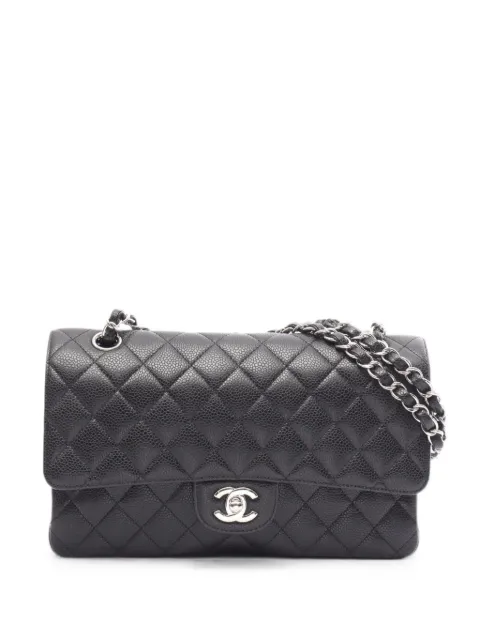 CHANEL Pre-Owned 2010-2011 Double Flap leather shoulder bag Black 109227614002853