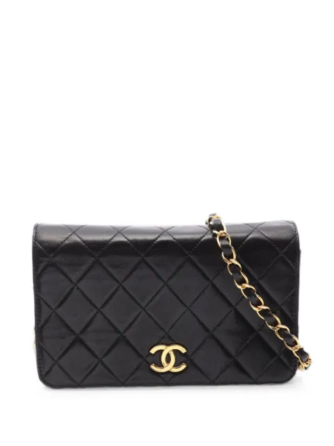 CHANEL Pre-Owned 1994-1996 mini Matelassé leather shoulder bag Black 10917443427571