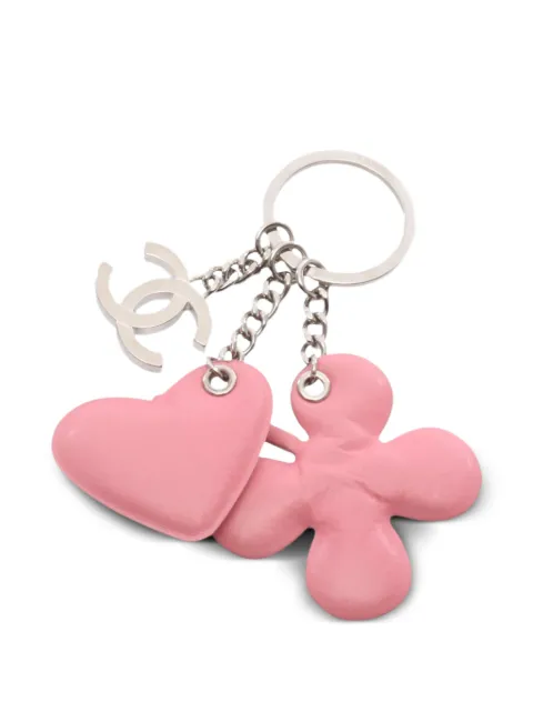 CHANEL Pre-Owned 1986-1988 logo-charm keyring Silver 1089857