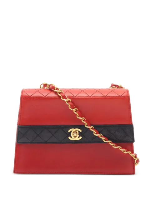 CHANEL Pre-Owned 1989-1991 Matelassé chain shoulder bag Red 10908201588680