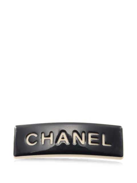 CHANEL Pre-Owned 1999 logo barrette Black 108831999P