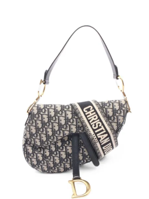 Christian Dior Pre-Owned 2010s Saddle Oblique shoulder bag Blue 1091085