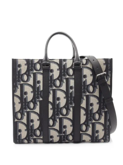 Christian Dior Pre-Owned 2010s maxi Oblique East-West tote bag Neutrals 1090786