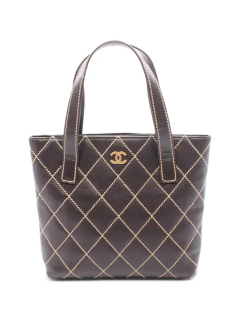 CHANEL Pre-Owned 2004-2005 Wild Stitch tote bag Brown 1089860