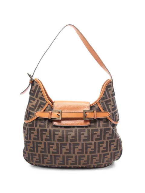 Fendi Pre-Owned 2000s Zucca foldover-top shoulder bag Black 1090963