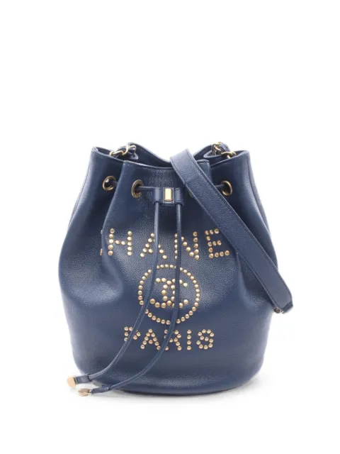CHANEL Pre-Owned 2019 Deauville shoulder bag Blue 109148228649251