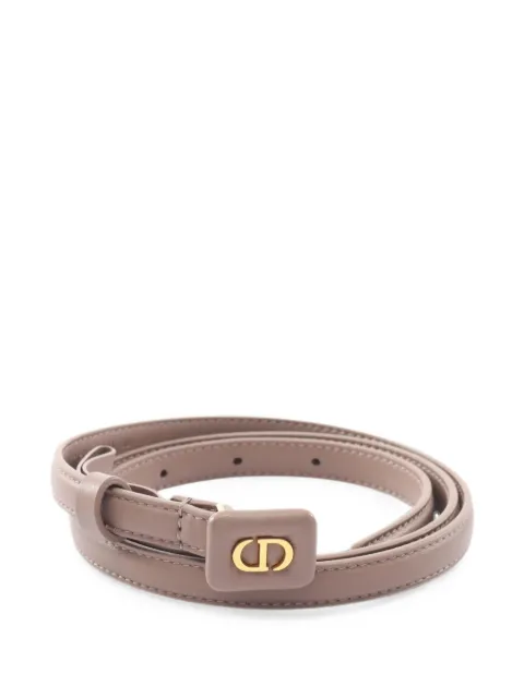 Christian Dior Pre-Owned 2010s CD-logo leather belt Neutrals 1086269