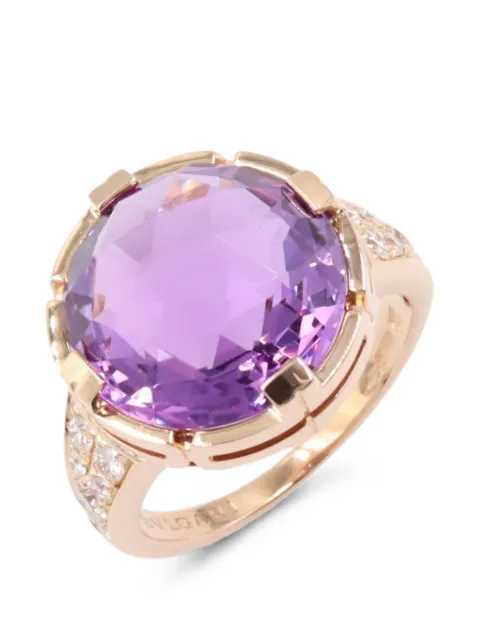 Bvlgari Pre-Owned 2010s amethyst diamond ring Pink 1089178
