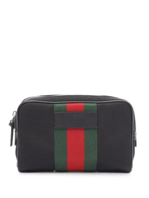 Gucci Pre-Owned 2010s Web stripe belt bag Black 1090868