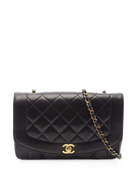 CHANEL Pre-Owned 1991-1994 Diana matelassé shoulder bag Black 10917352908441