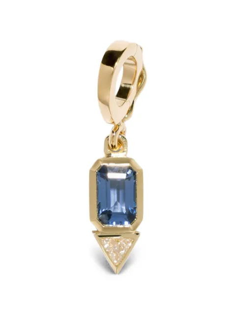 Azlee sapphire and diamond trillion pendant Gold C1082G18