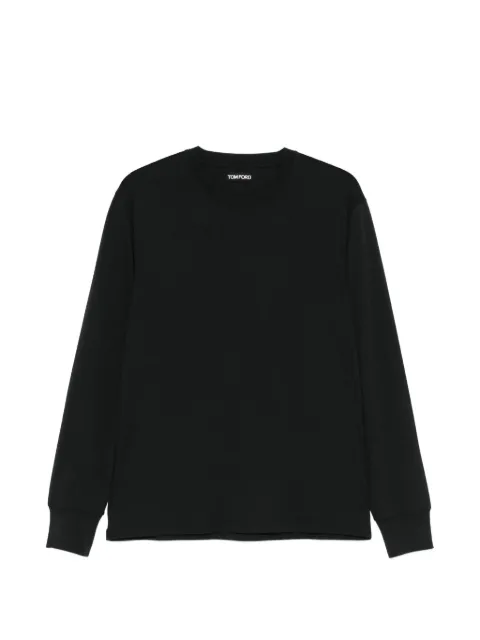 TOM FORD crew-neck long-sleeve sweater Black JCL006JMT012
