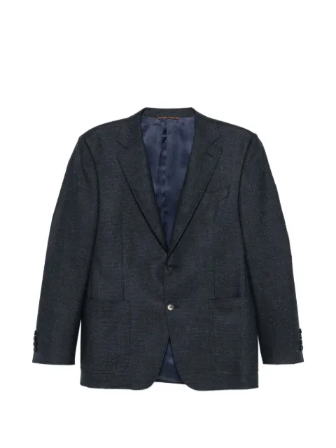 Canali notch-lapel single-breasted blazer Blue CU04651