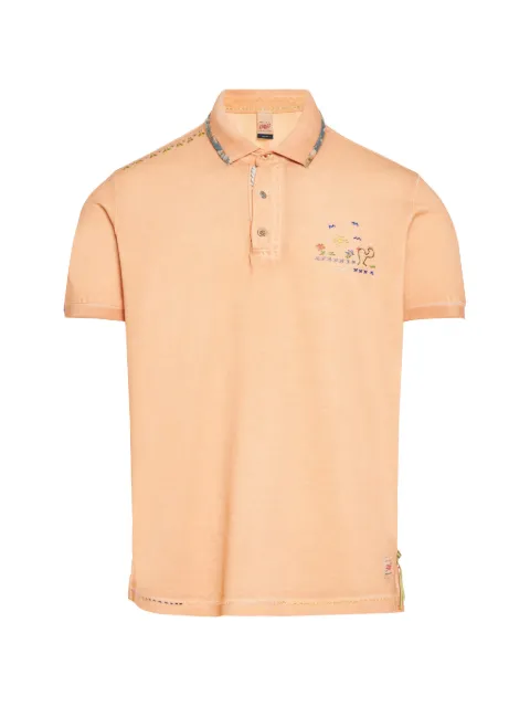 BOB embroidered polo shirt Orange R00578
