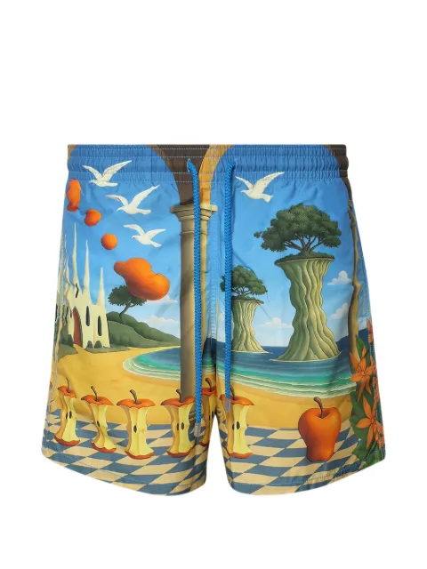 Vilebrequin x 3.PARADIS Eden surrealist-print swim shorts Blue MOOREAZB302