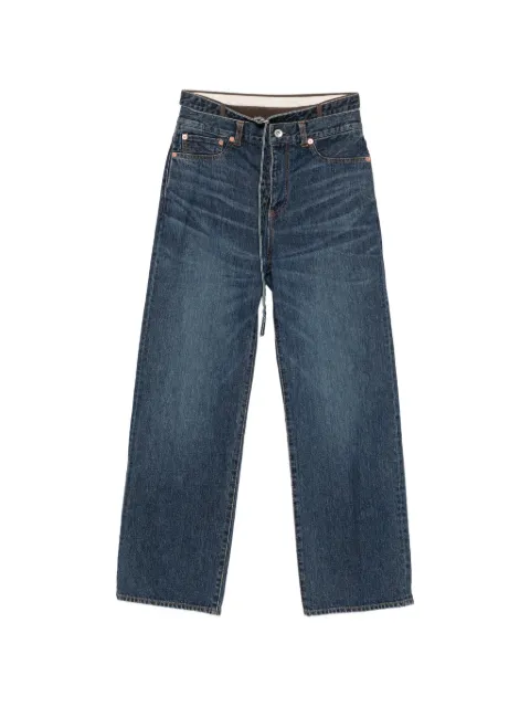 sacai belted layered-waist jeans Blue 2608593