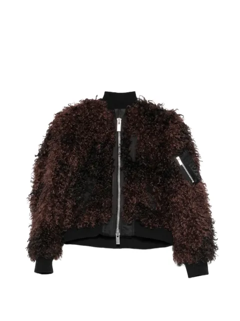 sacai zip-up bomber jacket Brown 2608660
