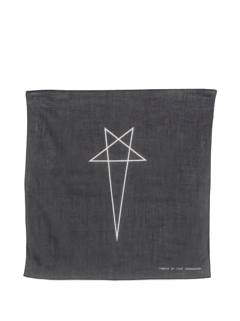 Rick Owens DRKSHDW bandana scarf Black DA02F6471SCAEP4