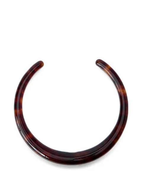 TOTEME tortoiseshell-effect sculpted choker Brown 263WJQ0140JA0035