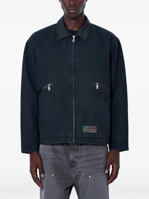 BOTT embroidered zip-fastening jacket Black BOTTSS26003BLK
