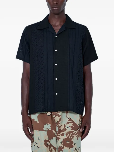NOMARHYTHM short-sleeve buttoned shirt Black N41SH04