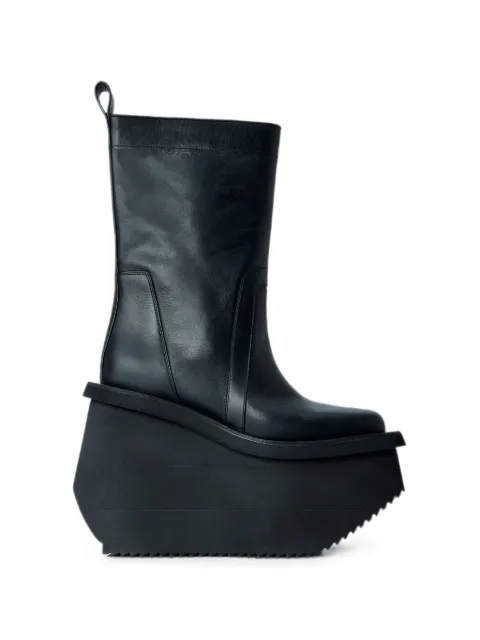 Rick Owens Factory platform pull-tab boots Black RP02F5824LOO