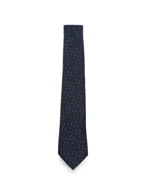 Giorgio Armani polka-dot diagonal-stripe tie Blue GM000800TE22434
