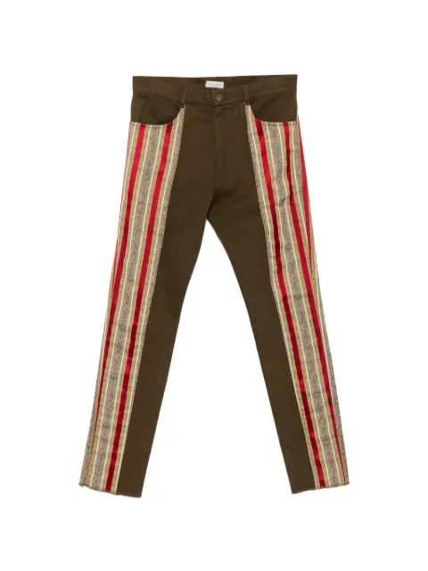Romeo Gigli Pre-Owned 1990s striped-panel trousers Brown RG280CET