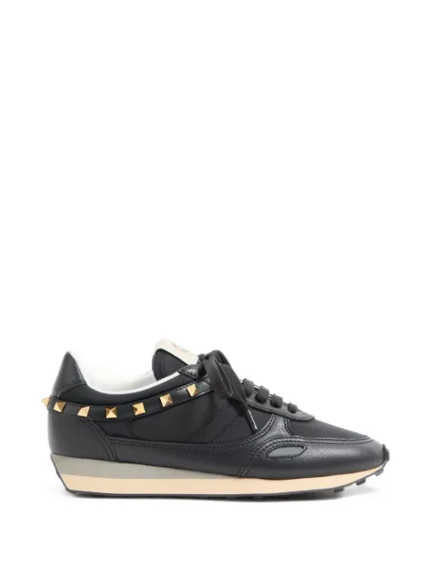 Valentino Garavani Stud Up leather and nylon sneakers Black WS0QK8ZDL