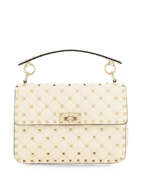Valentino Garavani medium nappa Rockstud Spike shoulder Bag Neutrals WB0122NAP