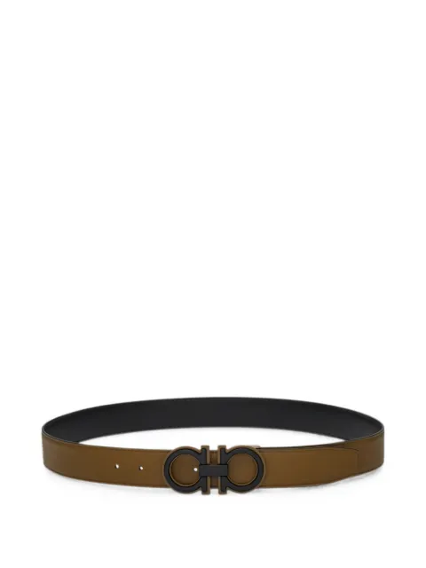 Ferragamo Reversible and adjustable Gancini belt Brown 797486