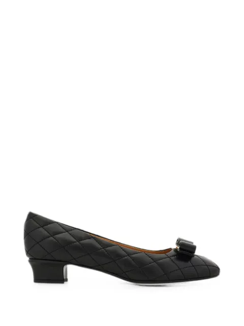Ferragamo Quilted Vara bow pumps Black 798516