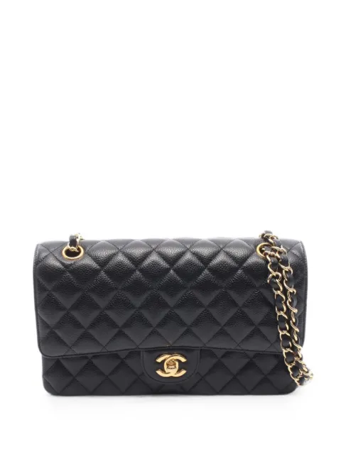 CHANEL Pre-Owned 2021s Double Flap Caviar-leather shoulder bag Black 1090418N53H7AH3