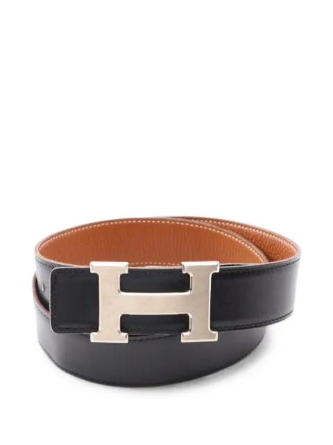 Hermès Pre-Owned 2000s Constance Togo reversible belt Black 1085646JINSQUARE
